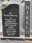 NIKELO Mvulakazi Mary 1919-2008