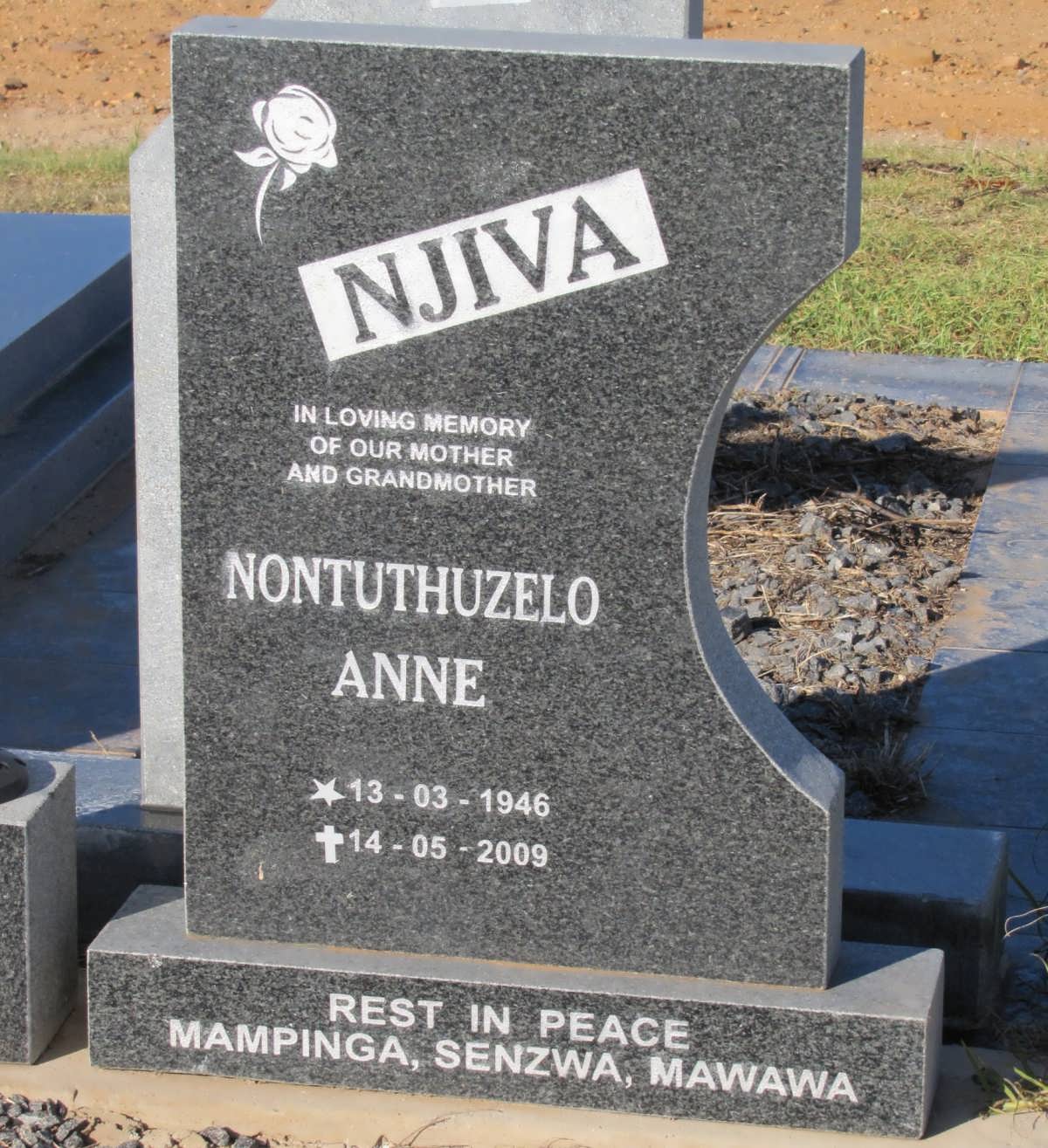 NJIVA Nontuthuzelo Anne 1946-2009