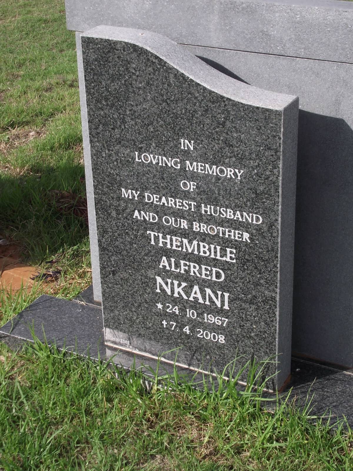 NKANI Thembile Alfred 1967-2008