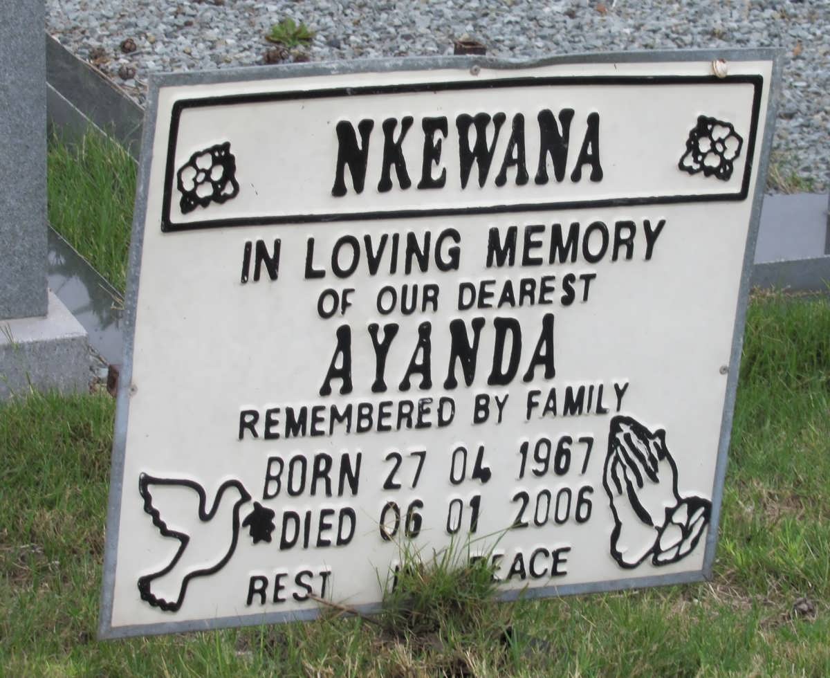 NKEWANA Ayanda 1967-2006