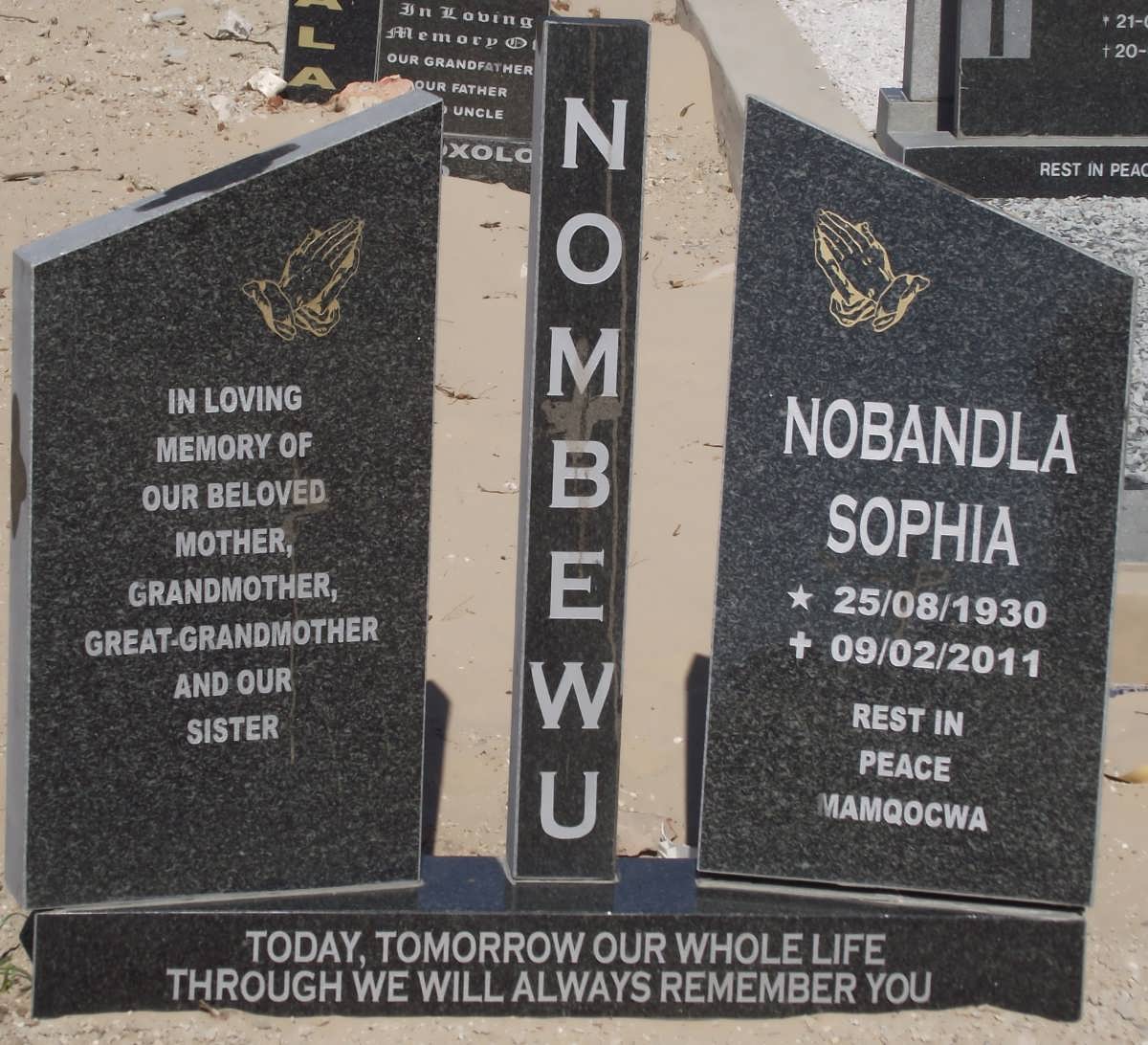 NOMBEWU Nobandla Sophia 1930-2011