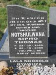 NOTSHULWANA Sipho Thomas 1965-2009