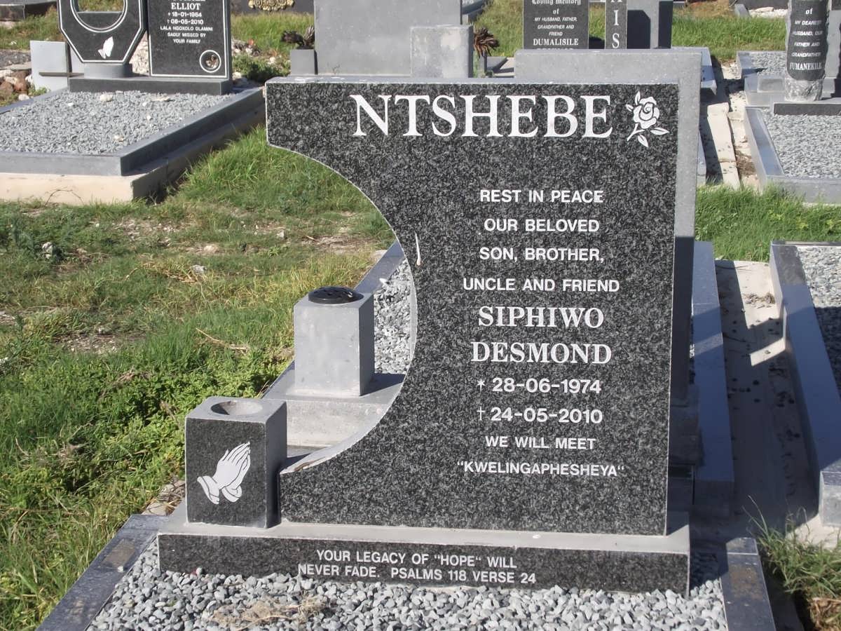 NTSHEBE Siphiwo Desmond 1974-2010