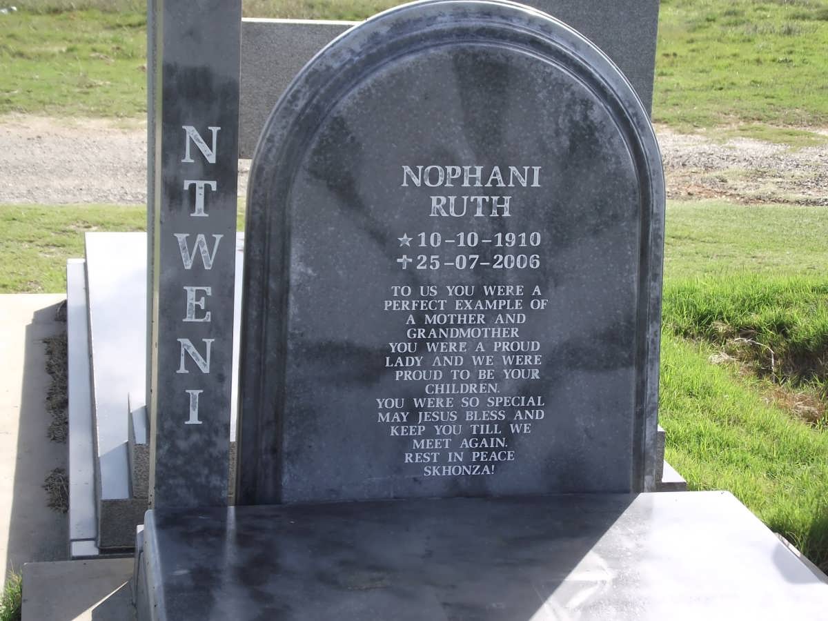 NTWENI Nophani Ruth 1910-2006