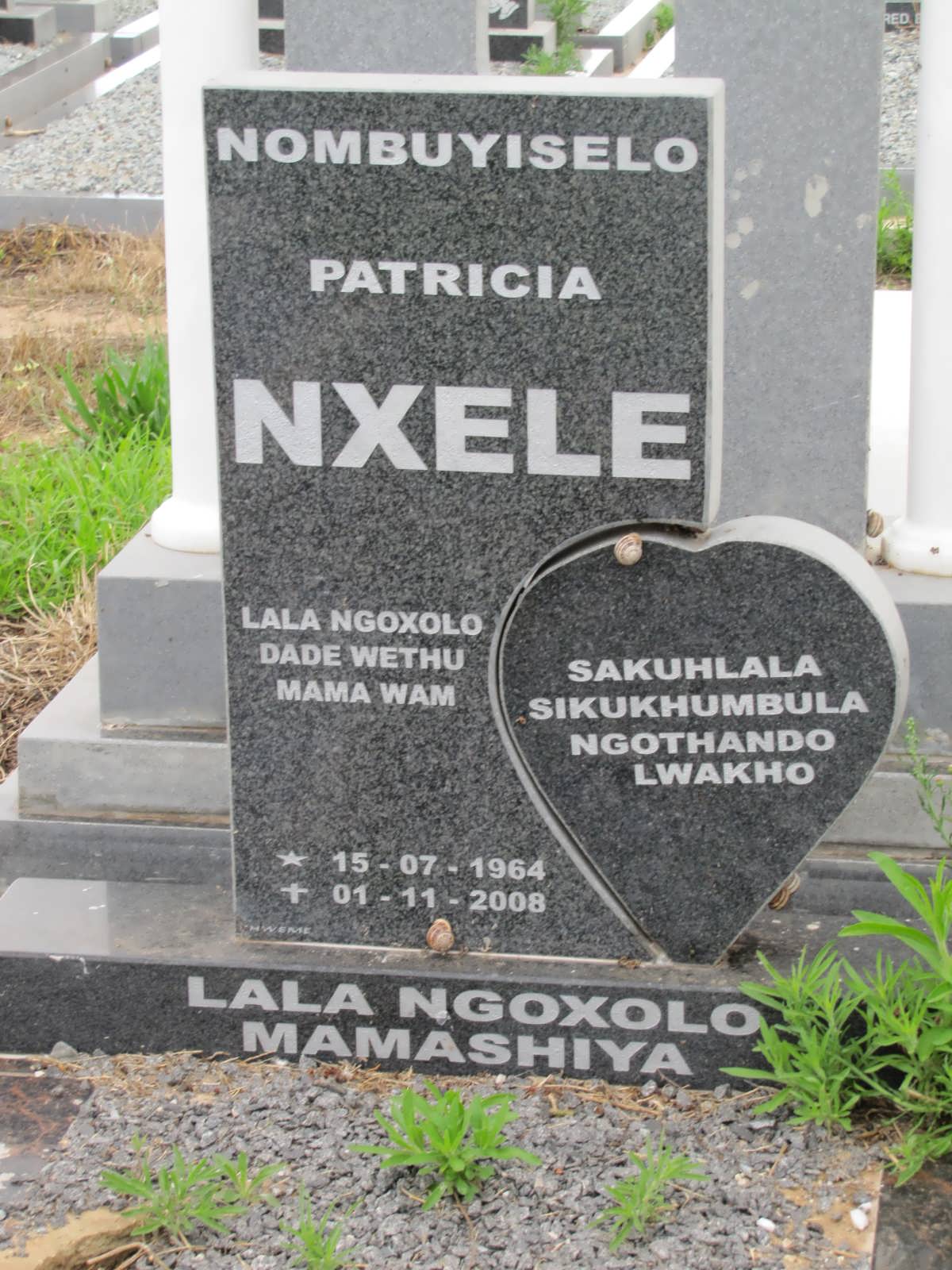 NXELE Nombuyiselo Patricia 1964-2008