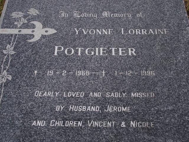 POTGIETER Yvonne Lorraine 1968-1996