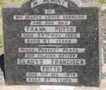 POTTS Frank -1962 & Gladys Francisca -1978