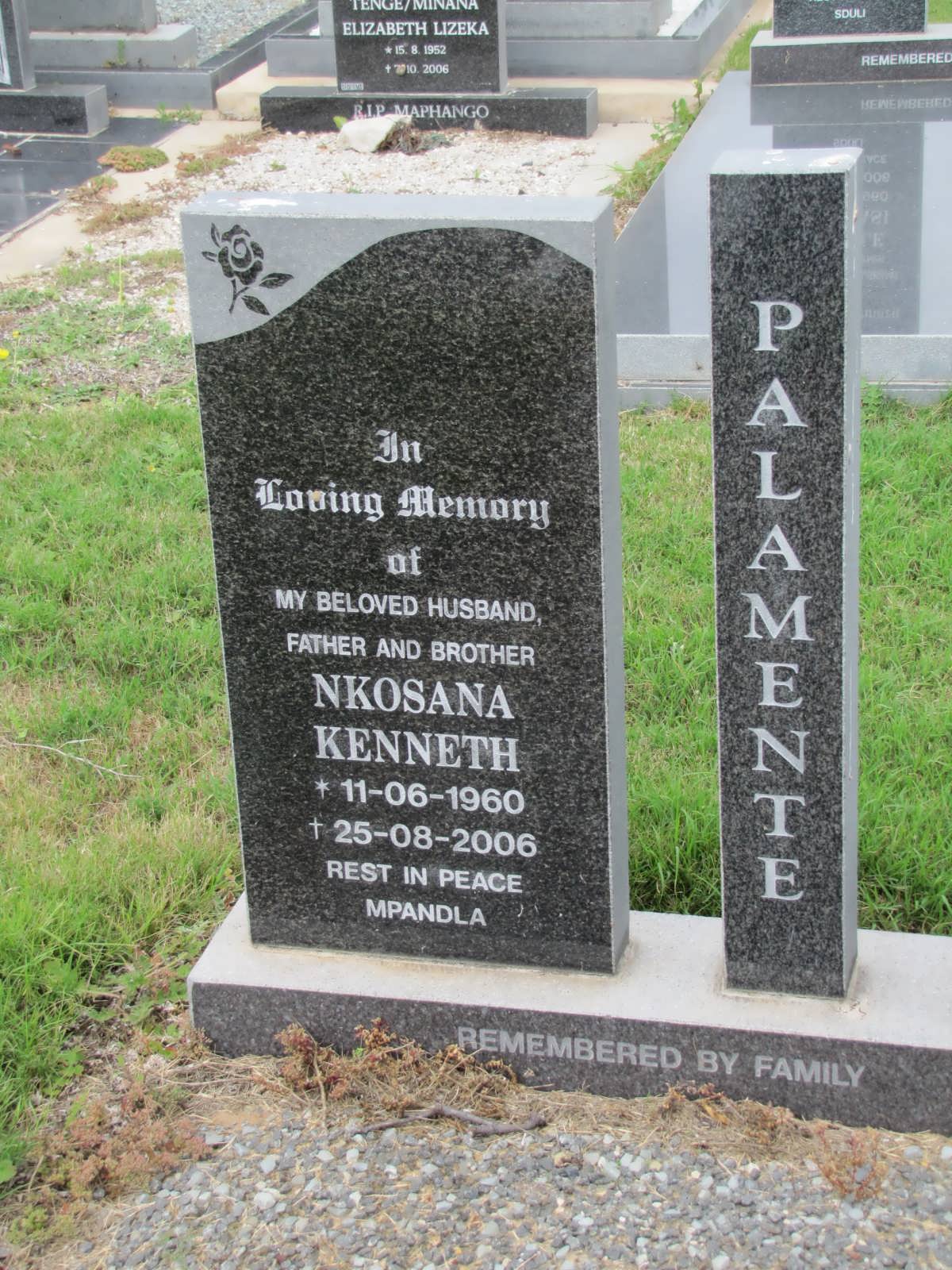 PALAMENTE Nkosana Kenneth 1960-2006