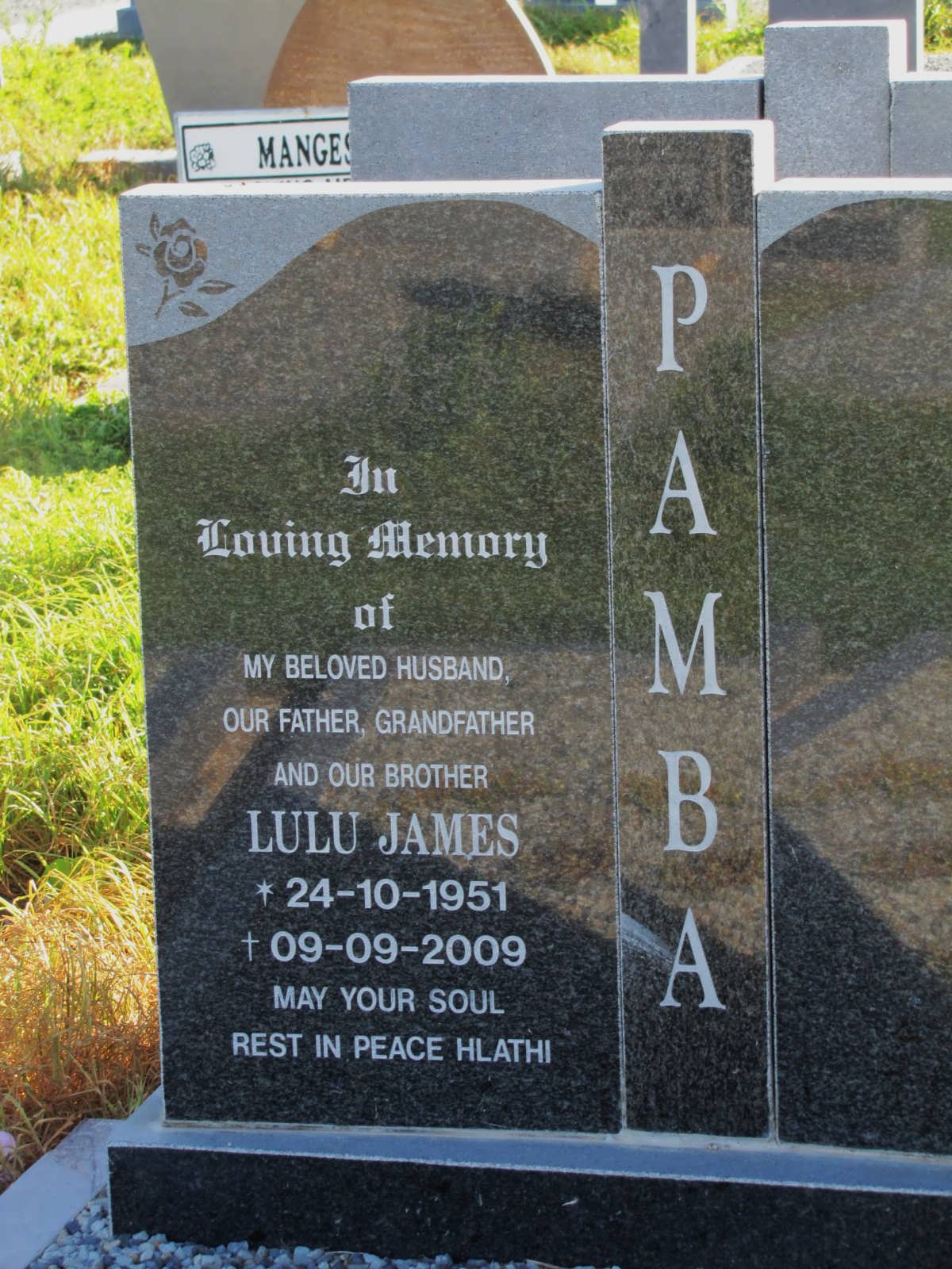 PAMBA Lulu James 1951-2009
