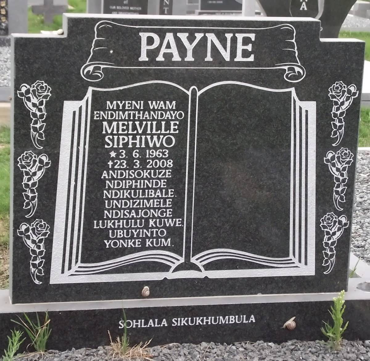 PAYNE Melville Siphiwo 1963-2008