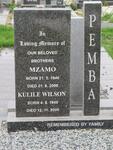PEMBA Mzamo 1946-2008 :: PEMBA Kulile Wilson 1949-2009