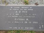 PEO A.B. 1918-1974 :: MARX Katrina Magdalena formerly PEO 1926-2003