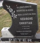 PETER Kedibone Christian 1930-2001