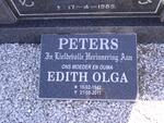 PETERS Edith Olga 1942-2011