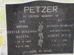 PETZER Hester Susanna Aletta 1899-1981 & Robert Peter 1900-1974