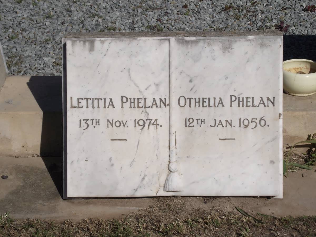 PHELAN Letitia 1905-1974 & Othelia -1956