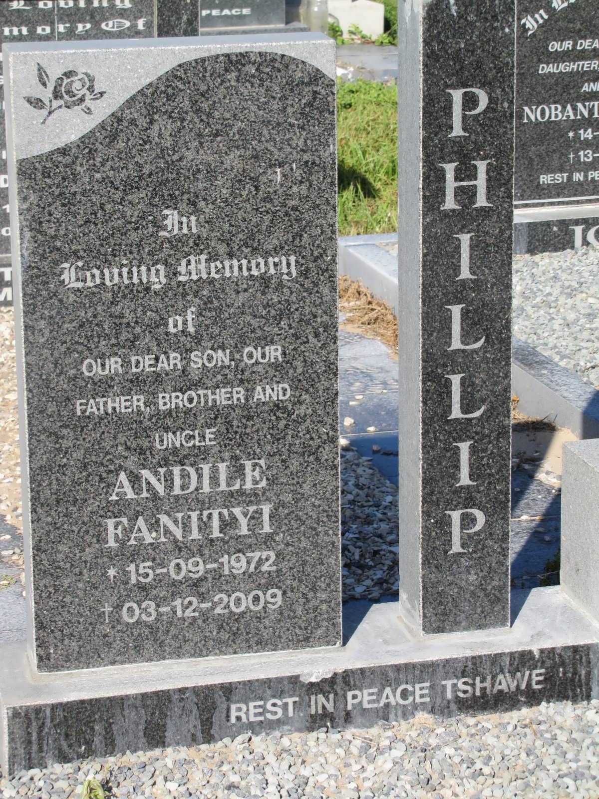PHILLIP Andile Fanityi 1972-2009