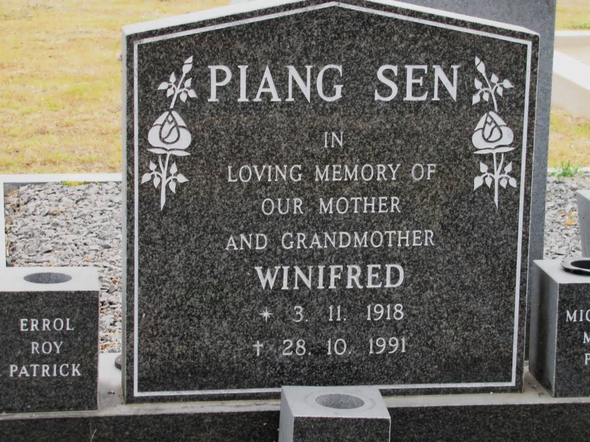 PIANG SEN Winifred 1918-1991