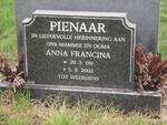 PIENAAR Anna Francina 1911-2002