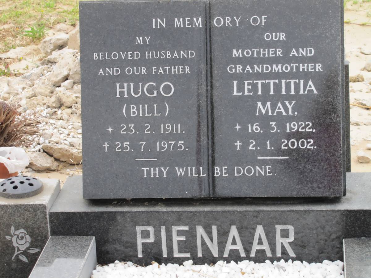 PIENAAR Hugo 1911-1975 & Lettitia May 1922-2002