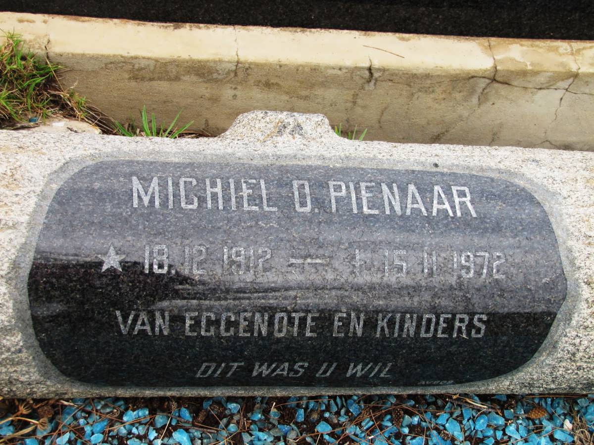 PIENAAR Michiel Olivier 1912-1972