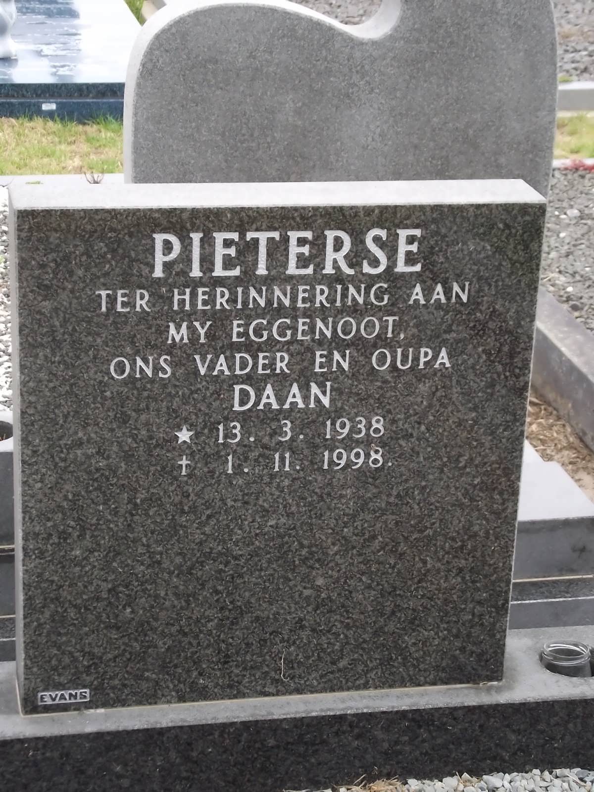 PIETERSE Daan 1938-1998