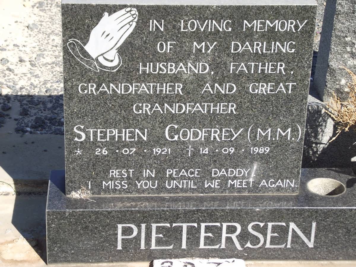 PIETERSEN Stephen Godfrey 1921-1989