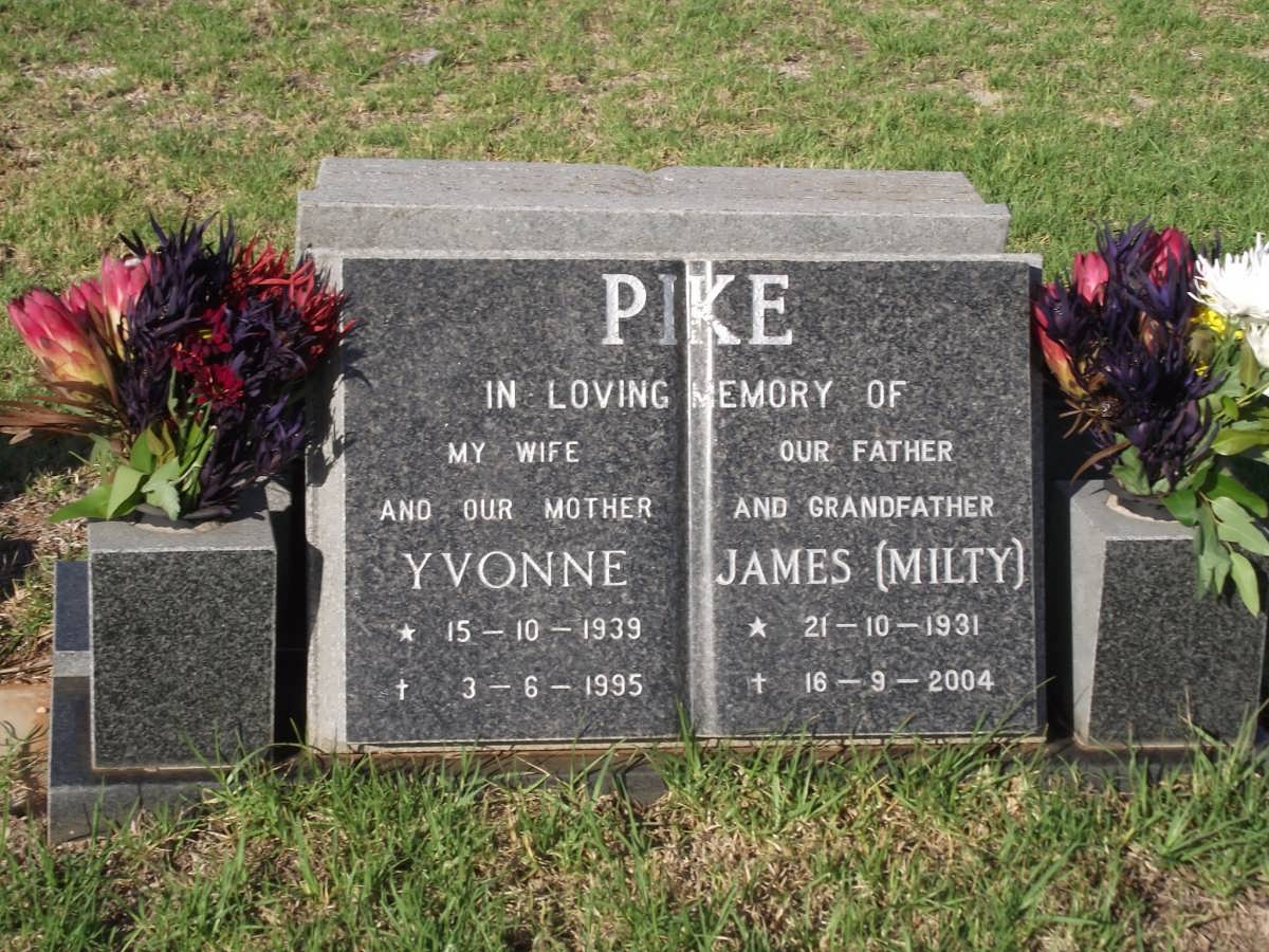 PIKE James 1931-2004 & Yvonne 1939-1995