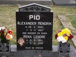 PIO Alexander Hendrik 1928-1960 & Rena Lenore 1934-2008