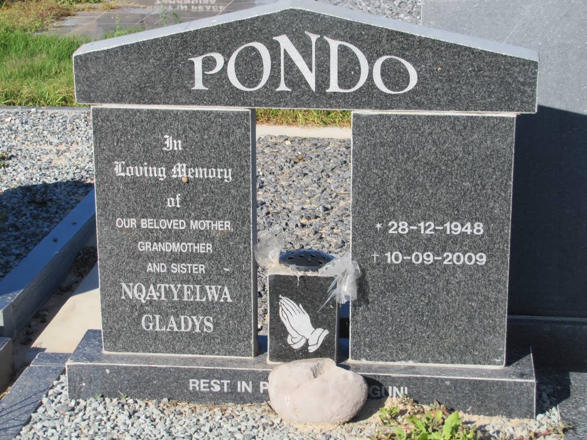 PONDO Nqatyelwa Gladys 1948-2009