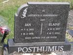 POSTHUMUS Jan 1922-1978 & Elaine 1937-2003