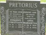 PRETORIUS Johannes Christiaan 1925-1999 & Anna Margaretha 1924-2006
