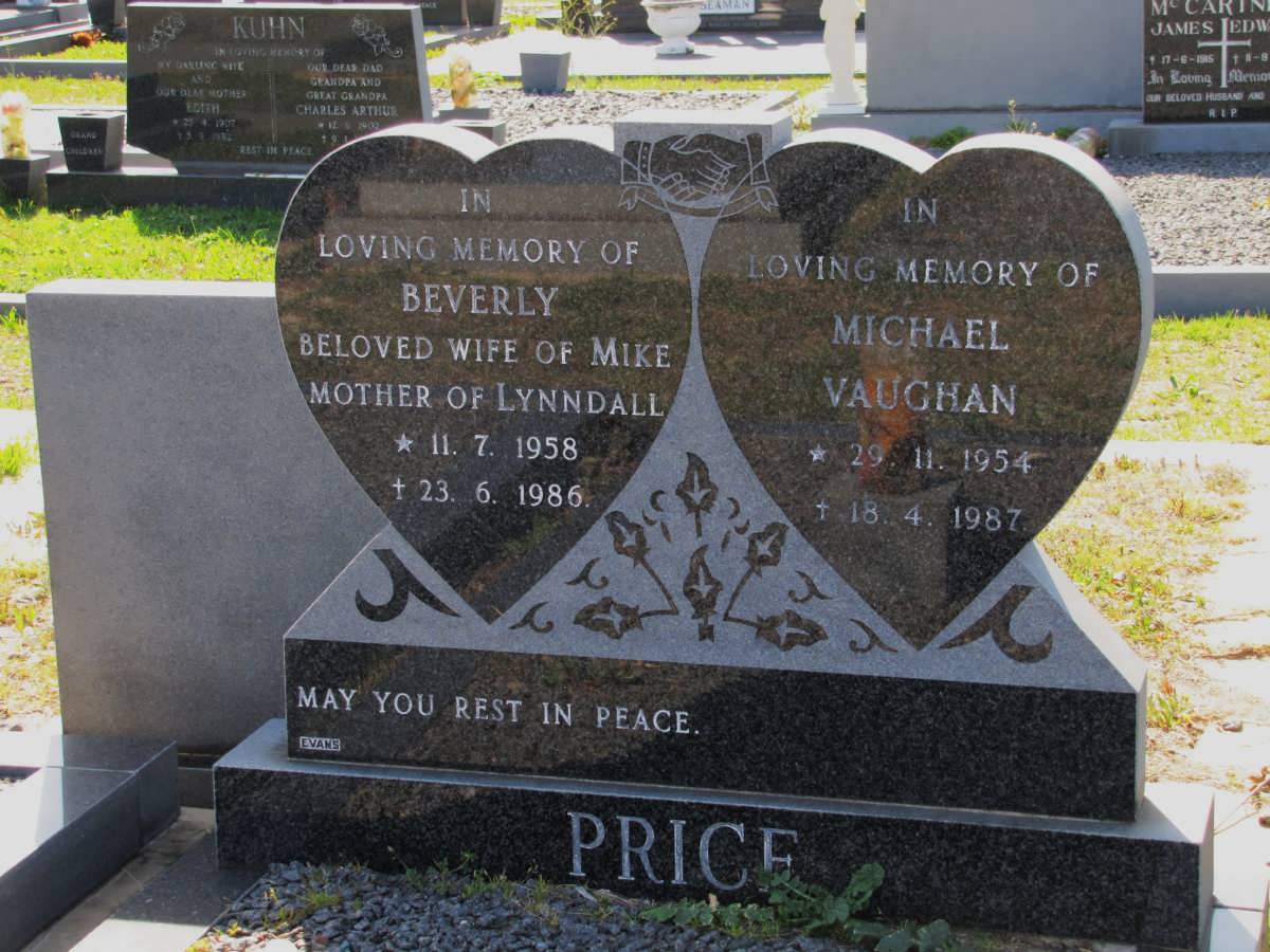 PRICE Michael Vaughan 1954-1987 & Beverly 1958-1986