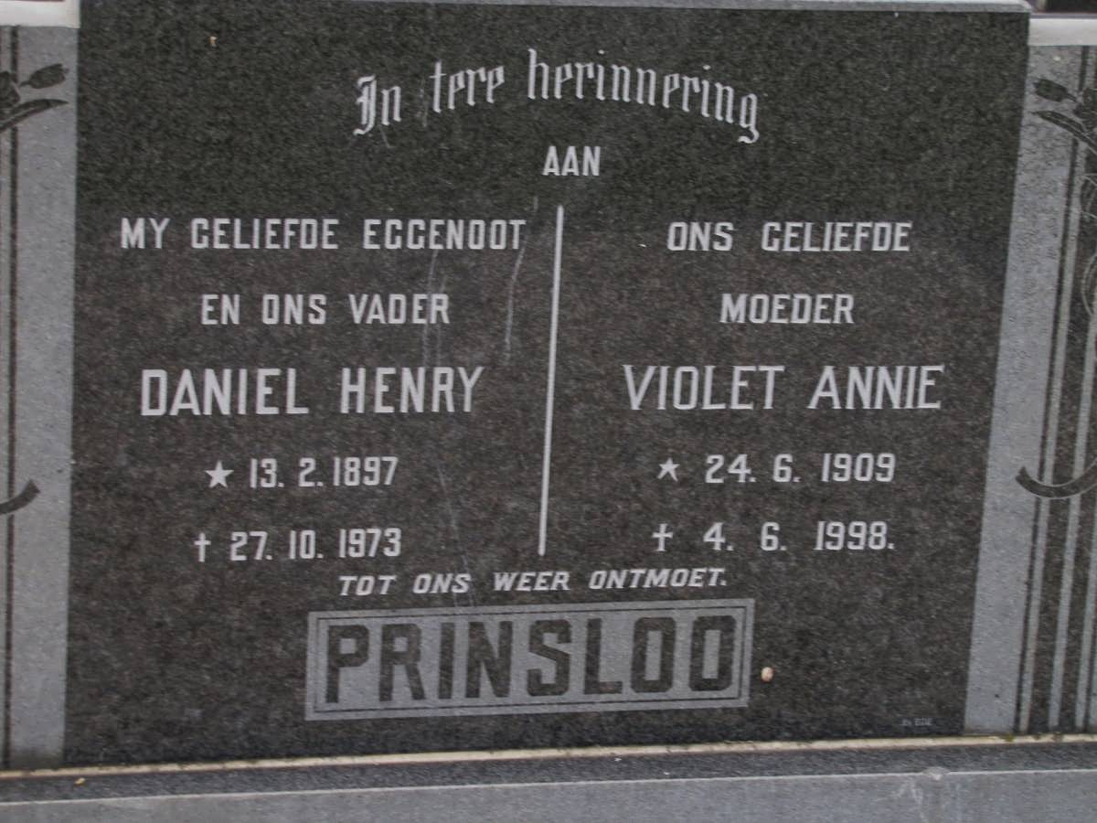 PRINSLOO Daniel Henry 1897-1973 :: KILIAN Violet Annie formerly PRINSLOO 1909-1998