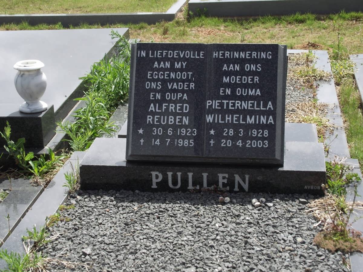 PULLEN Alfred Reuben 1923-1985 & Pieternella Wilhelmina 1928-2003