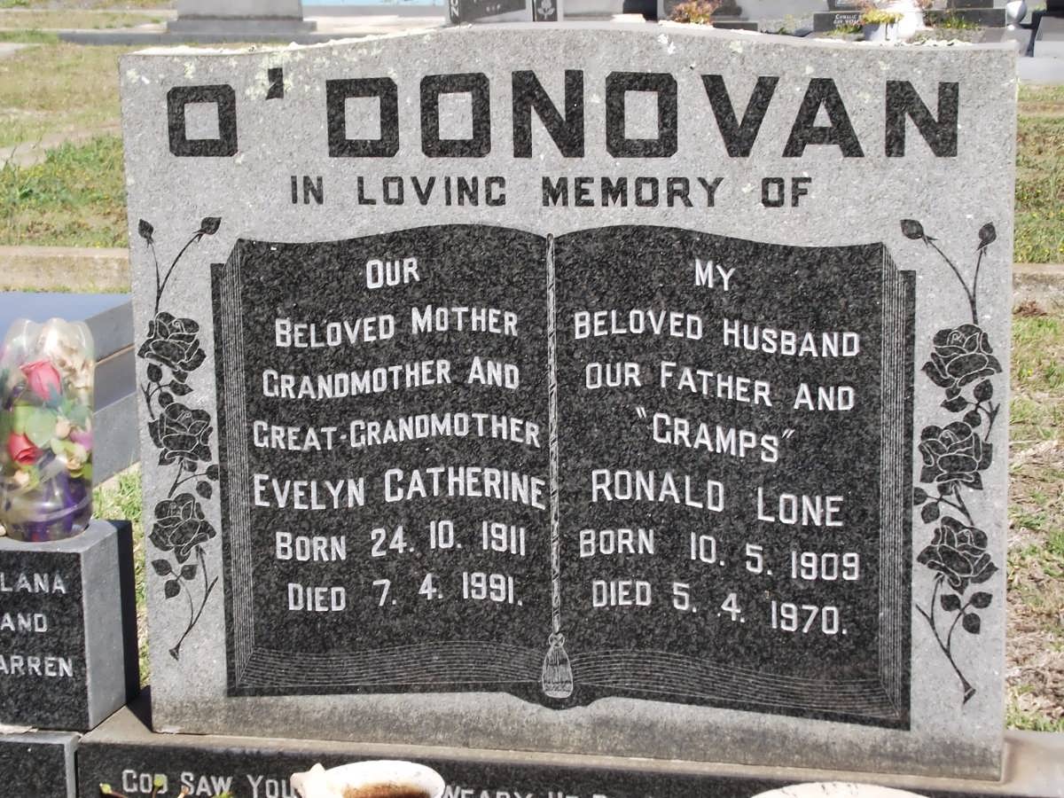 O'DONOVAN Ronald Lone 1909-1970 & Evelyn Catherine 1911-1991
