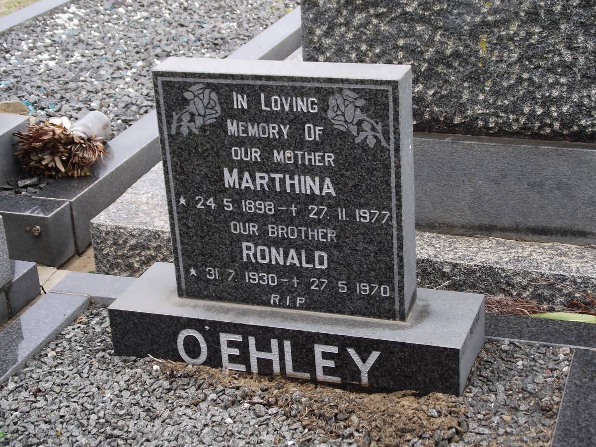 O'EHLEY Marthina 1898-1977 :: O'EHLEY Ronald 1930-1970