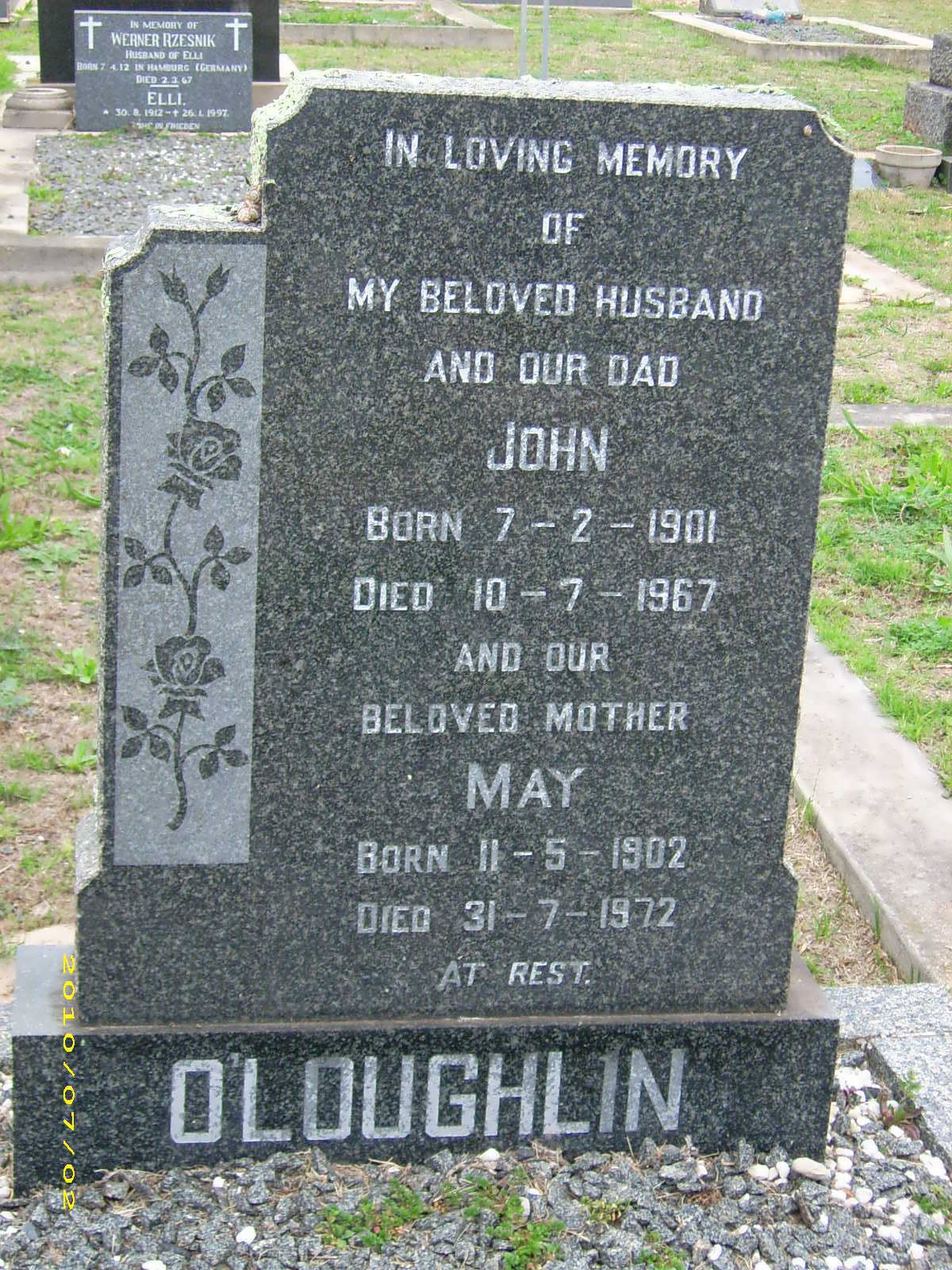 O'LOUGHLIN John 1901-1967 & May 1902-1972