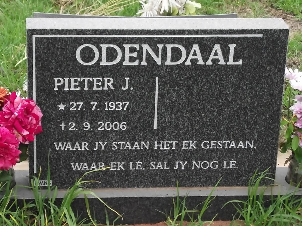 ODENDAAL Pieter J. 1937-2006