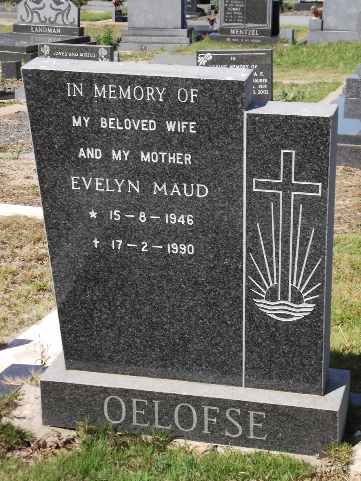 OELOFSE Evelyn Maud 1946-1990