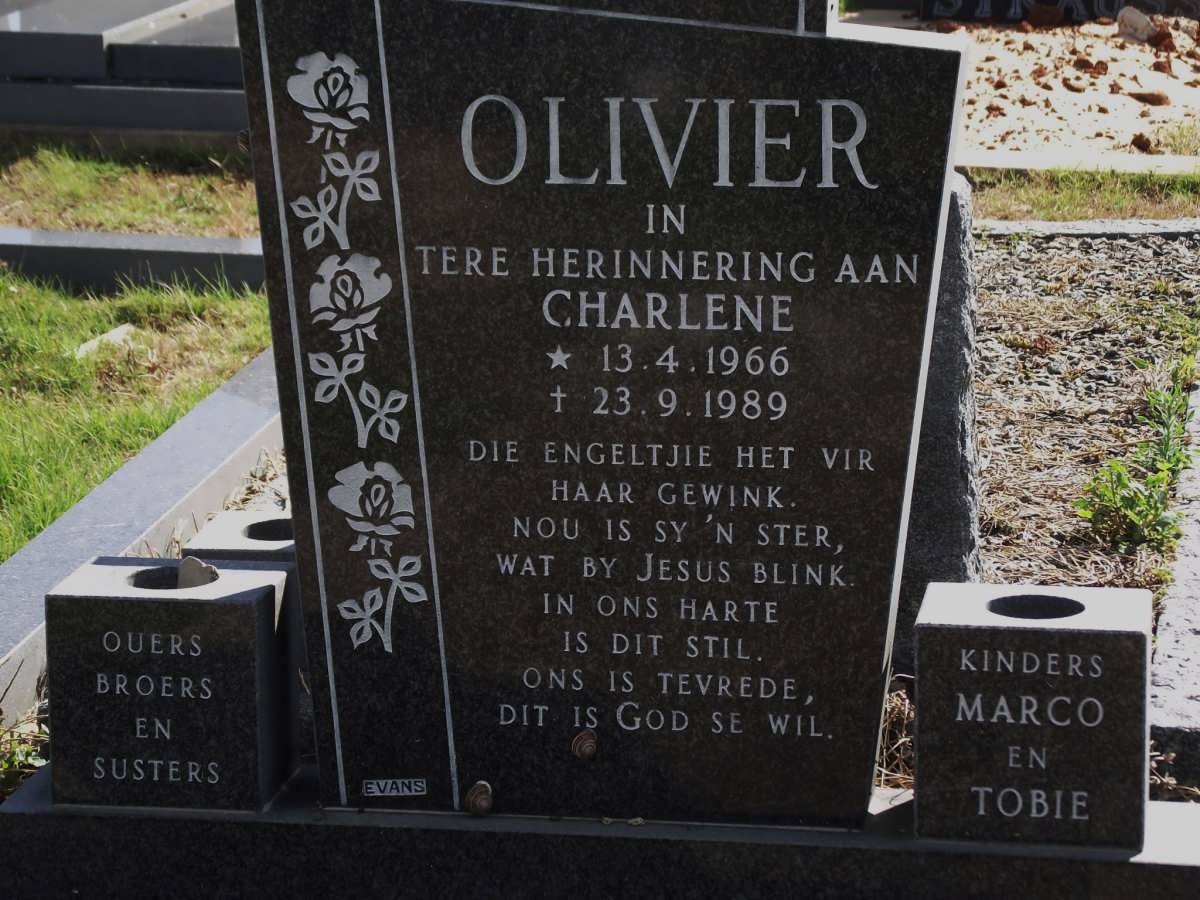 OLIVIER Charlene 1966-1989