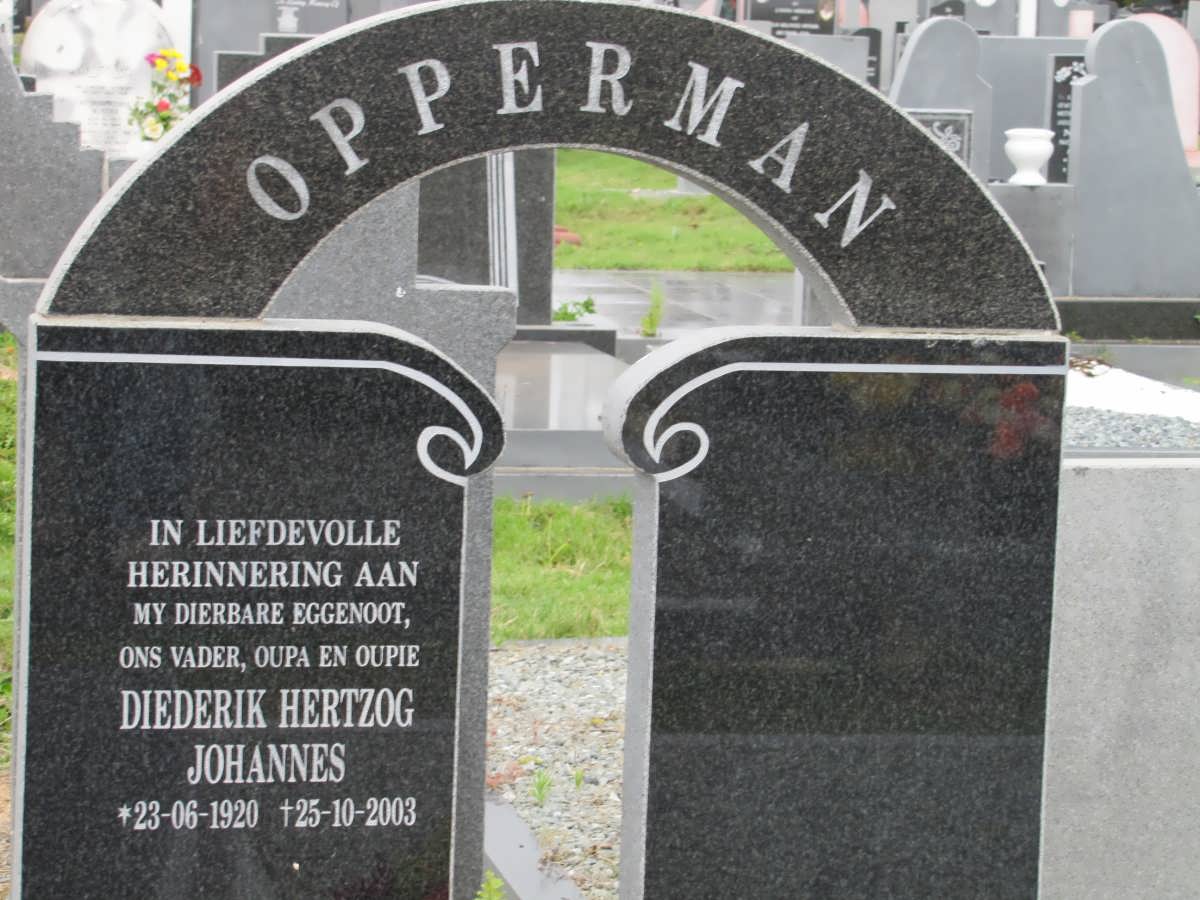 OPPERMAN Diederik Hetzog Johannes 1920-2003
