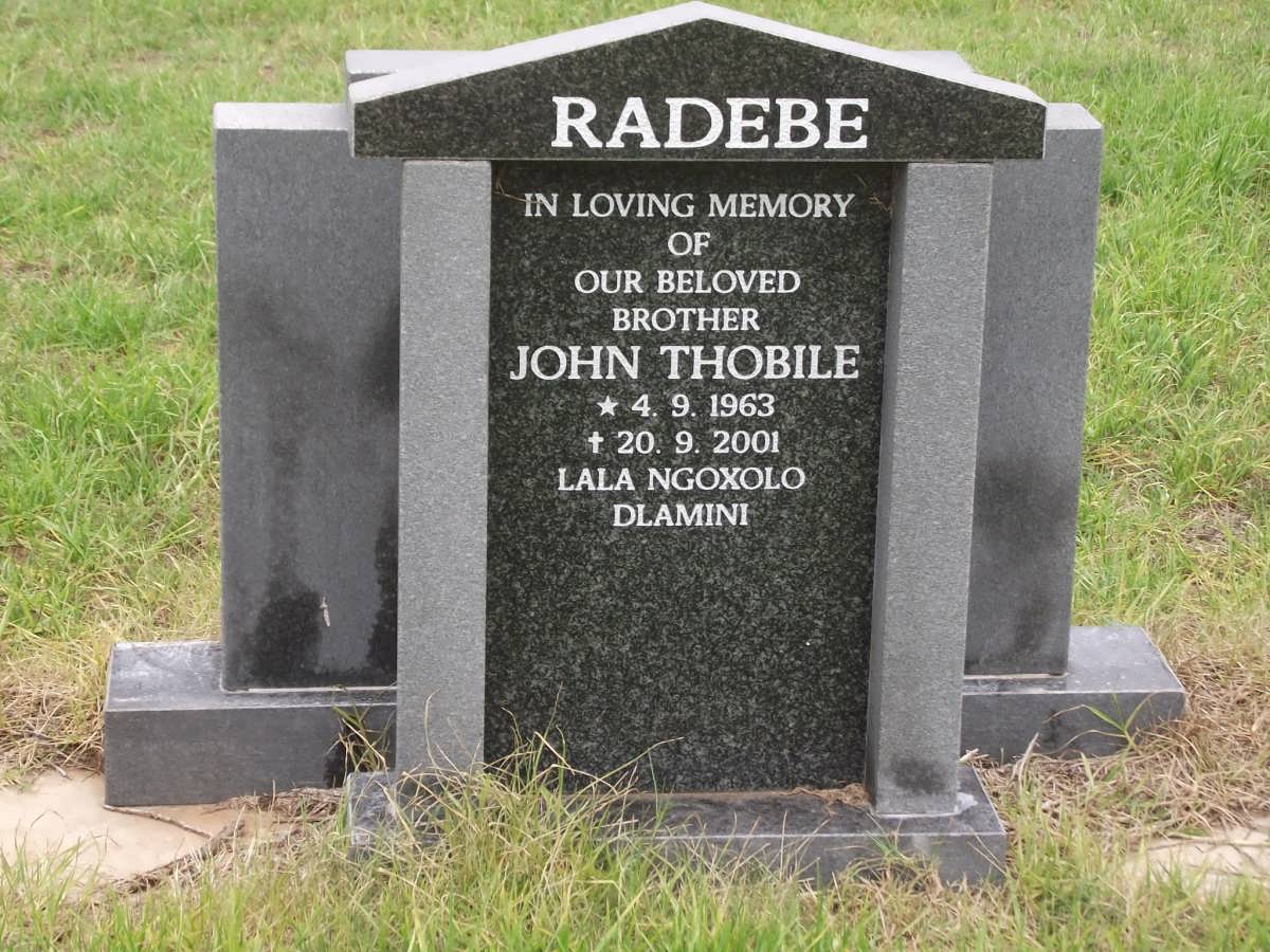 RADEBE John Thobile 1963-2001