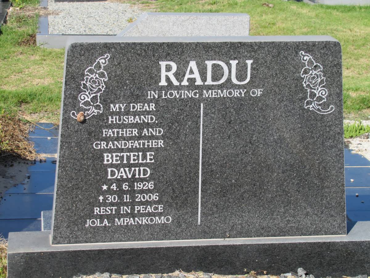 RADU Betele David 1926-2006
