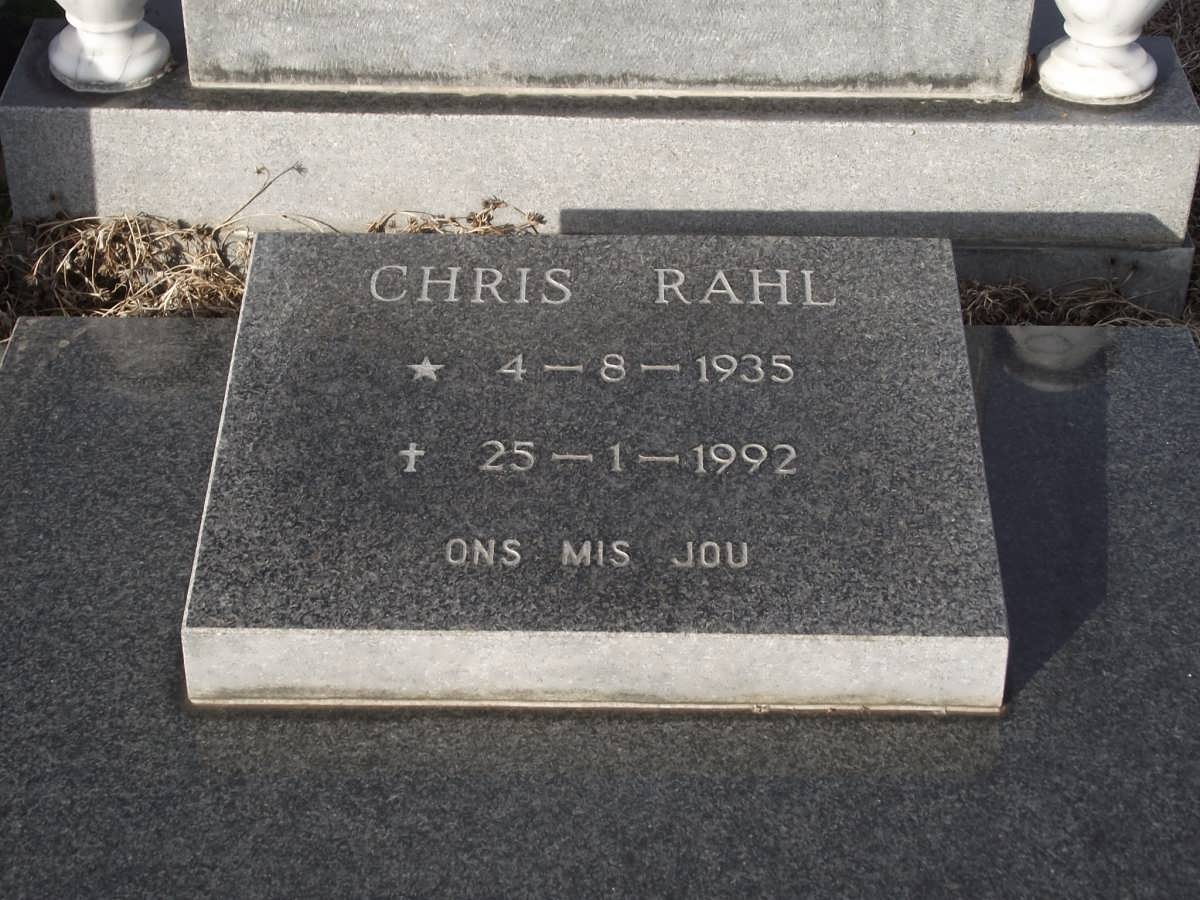 RAHL Chris 1935-1992