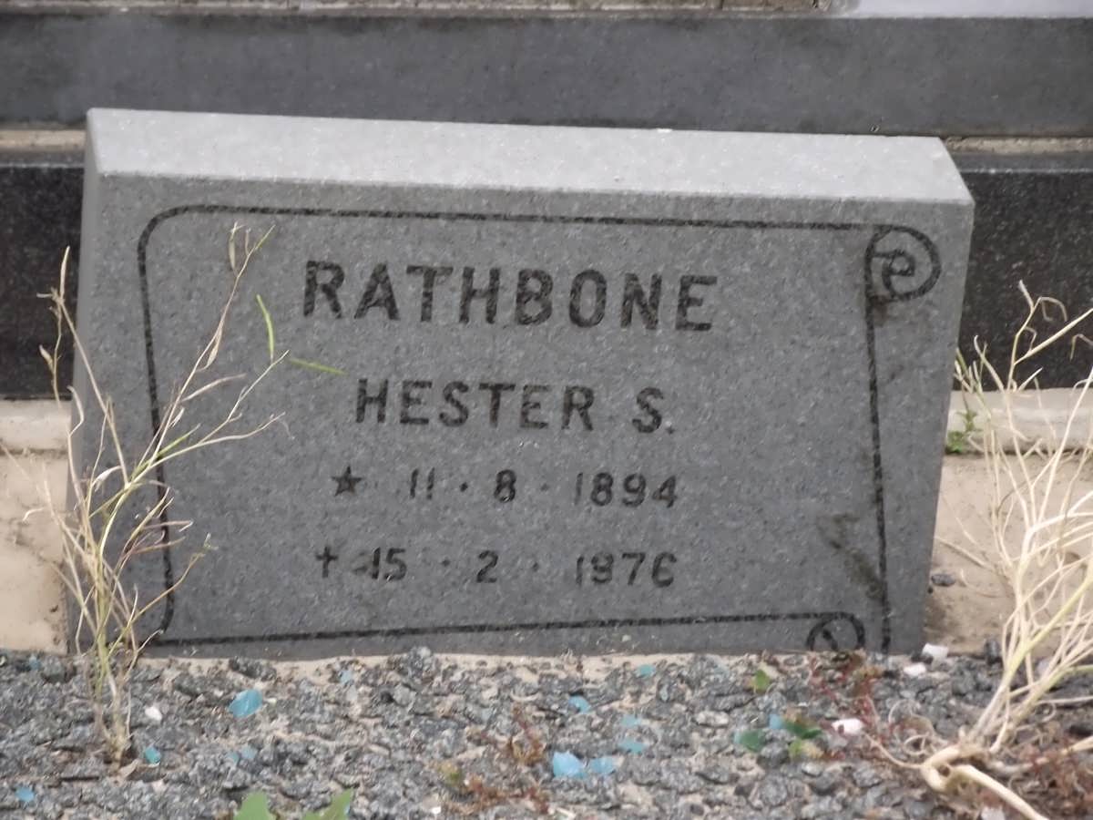 RATHBONE Hester S. 1894-1976
