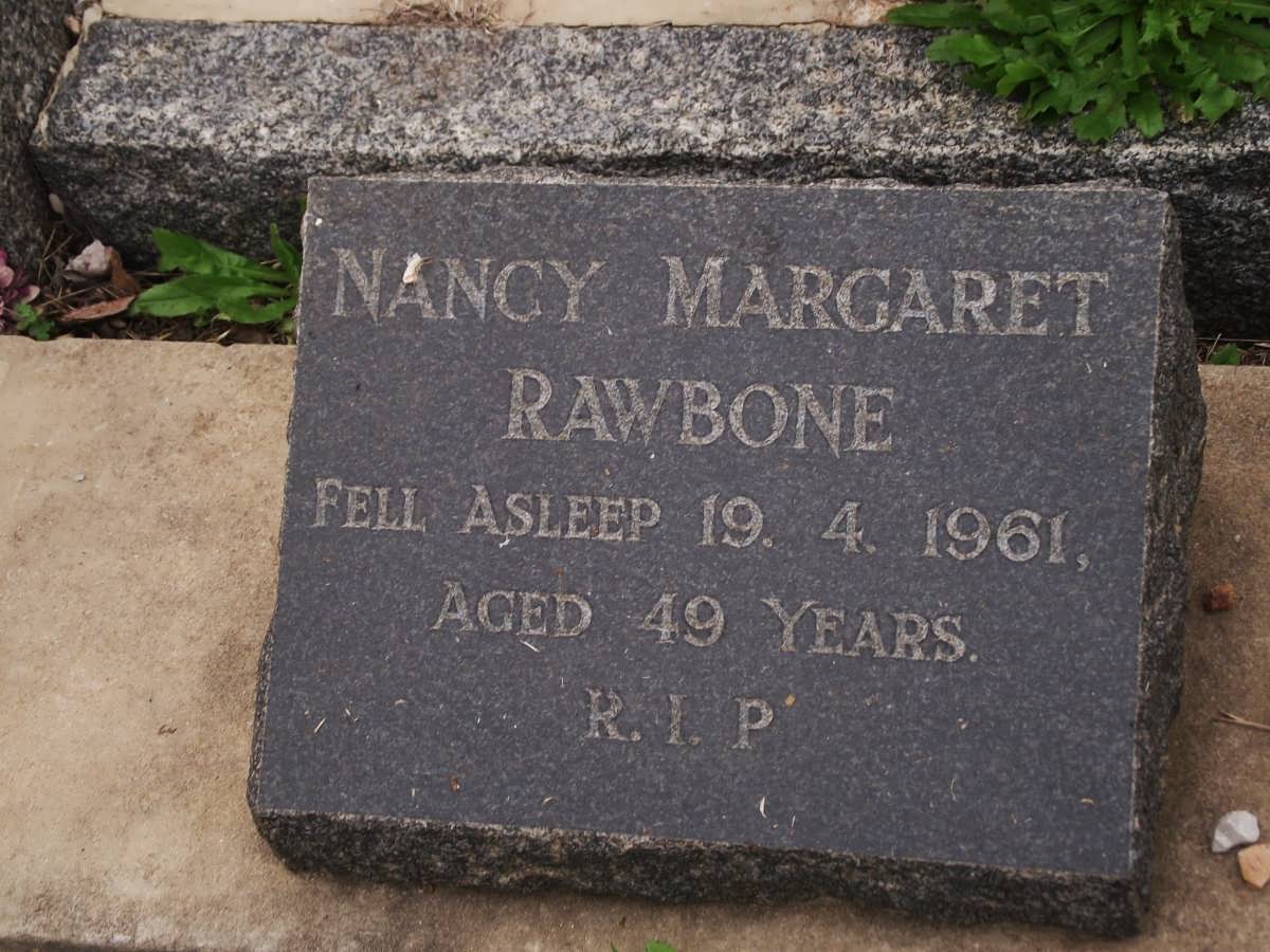 RAWBONE Nancy Margaret -1961