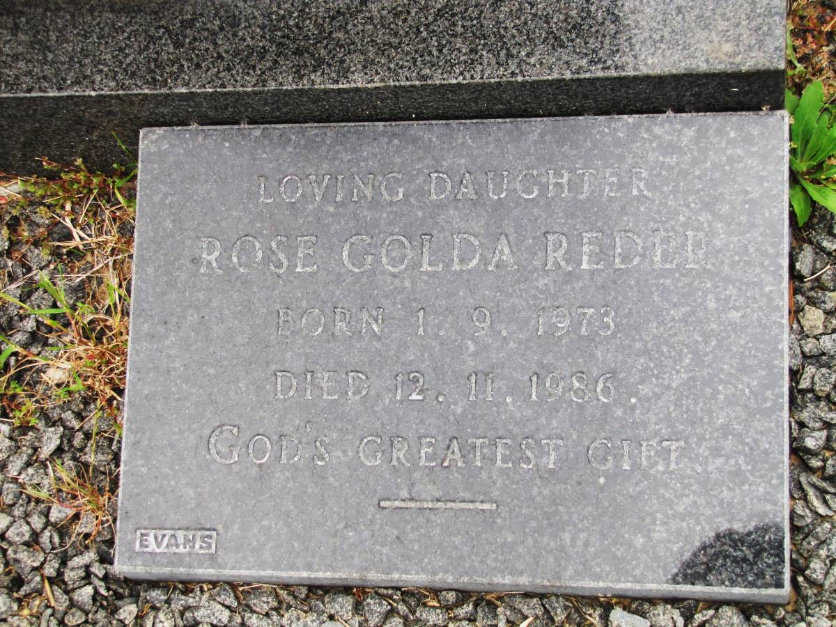 REDER Rose Golda 1973-1986