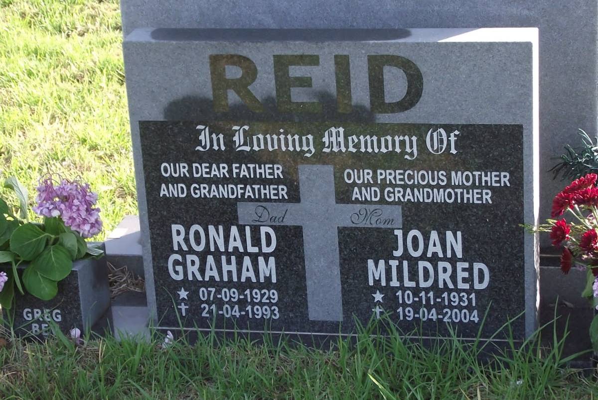 REID Ronald Graham 1929-1993 & Joan Mildred 1931-2004