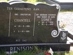 RENISON Chantell 1981-1981 :: RENISON Sidney 1932-2002